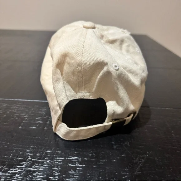 Mu-ka Beige Distressed Dad Hat Cartoon Money Character Embroidery Streetwear Y2K - Picture 4 of 7